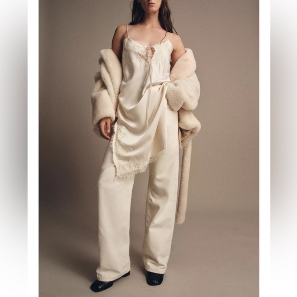 NEW Zara LACE SLIP DRESS - Picture 4 of 7